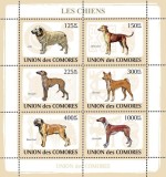 COMORE 2009 - Caini /set complet - bloc + colita MNH (2 imagini)