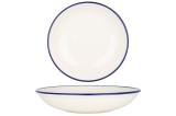 Rinart Farfurie ad&acirc;ncă - Blue Edge - Porţelan - 23 cm (900cc) - set de 6