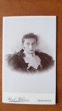 Fotografie tip CDV, femeie inceput de secol XX