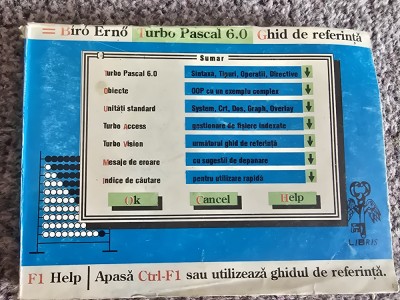 Turbo Pascal 6.0 - Ghid de referinta, Biro Erno, 1993, 240 pagini, stare buna foto