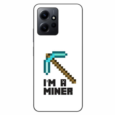 Husa compatibila cu Xiaomi Redmi Note 12 4G Silicon Gel Tpu Model Minecraft Miner foto