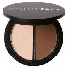 Paleta pudra contur + iluminator Focallure Duo Highlighter &amp;amp; Bronzer foto