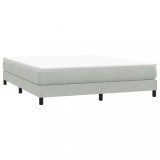 vidaXL Pat cu arcuri fără saltea gri deschis 180x210 cm catifea 3315837