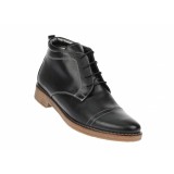 Ghete barbati din piele naturala casual, imblanite, Bond NEGRU - BOND1NEGRU