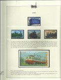 GAMBIA TRANSPORT TRENURI LOCOMOTIVE PE FILA DE ALBUM MNH