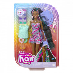 Papusa Barbie cu par lung si accesorii fluturasi, Totally Hair Hearts