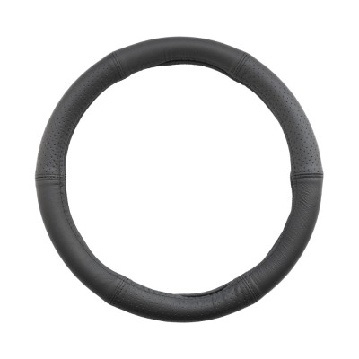 HUSA VOLAN PIELE NATURALA SEMI PERFORATA NEGRU 44-46 CM foto