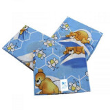 Lenjerie pentru patut cu 3 piese, Urs Panda, 120x60 cm, Baltic Bebe