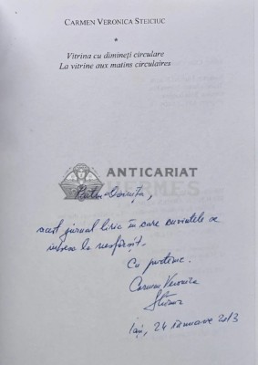 Vitrina cu dimineti circulare (cu dedicatie) - 2010 - Carmen Veronica Steiciuc (AR190) foto