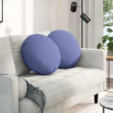 vidaXL Perne de Șezut 2 pcs Albastru Jeans &Oslash;50 x 19 cm țesătură 42014171