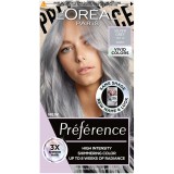 Vopsea de par permanenta cu amoniac Preference Vivid Colours 10.112 Silver Grey, 204ml, L&#039;Oreal Paris