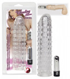 Extensie Penis Cu Vibratii, Transparent, 17 cm, Orion