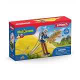 Set de joaca Schleich 41471 - Salvarea Lui Dino Cu Parasuta, 7 piese, 3 ani+