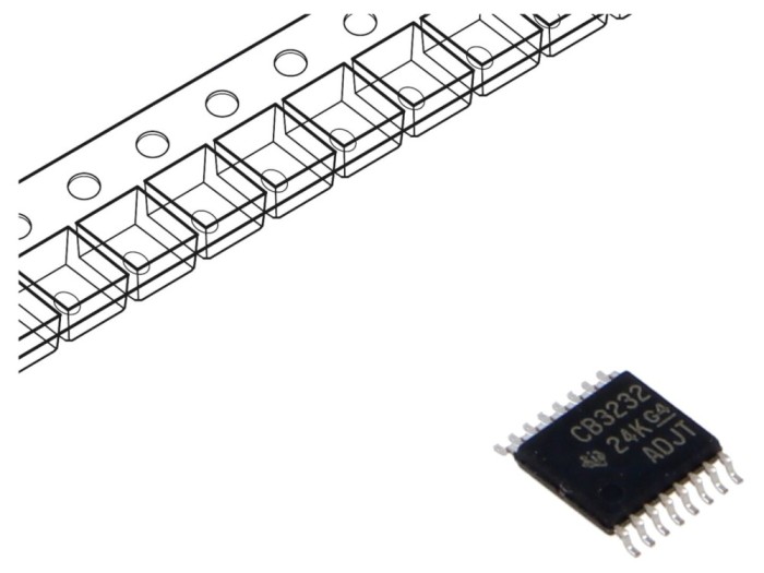 Rezistor interfață RS232 1Mbps, TSSOP16