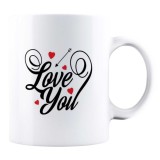 Cana alba personalizata &quot;Love you&quot;, INOVATIX&reg;. 330ml, Oem