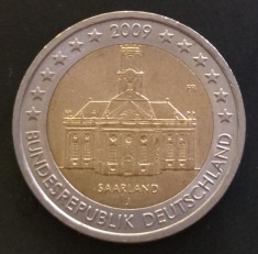 Moneda Germania - 2 Euro 2009 - Landul Saar - J