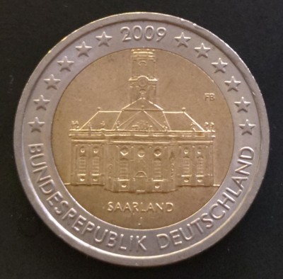 Moneda Germania - 2 Euro 2009 - Landul Saar - J foto
