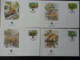 Barbados-WWF,FDC pasari -set complet