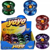 JOJO METALIC COLORAT CU S&Acirc;RMĂ YOYO JUCĂRIE DE DEXTERITATE 1 PC