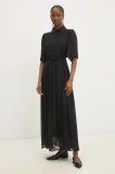 Answear Lab rochie culoarea negru, maxi, evazată