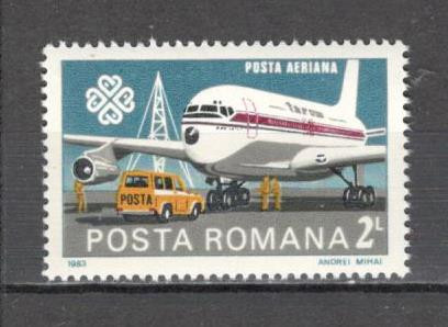 Romania.1983 Posta aeriana-Anul mondial al comunicatiilor ZR.713