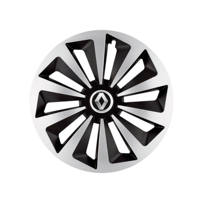 Set 4 capace roti Fox Gri-Negru R16 Compatibil Cu Renault