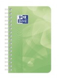 Carnet Oxford Lagoon, 9x14 90 file, spira dubla, hartie Optik 90g/mp, patratele, culoare verde deschis