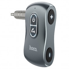 Receptor Hoco, Adaptor Audio Bluetooth, Jack 3,5 mm, Microfon, Cititor Card TF, Gri Metalizat - Hoco foto