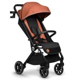 Carucior sport Lionelo Cloe, maro, pliabil cu o singura mana, roti EVA, pana la 22 kg