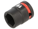 Cheie Tubulară Impact 19mm 1/2 Scurtă 6 Puncte