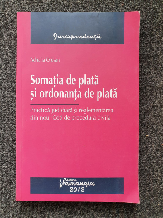 SOMATIA DE PLATA SI ORDONANTA DE PLATA - Orosan