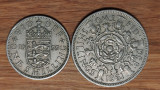 Anglia / Marea Britanie - set 1 shilling 1955 + 2 shillings 1961 - Elisabeta II, Europa
