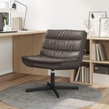 vidaXL Scaun Pivotant Maro Chocolate Piele artificială Mediu Ergonomic