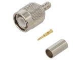 Mufă TNC tată drept 50&Omega; crimpat PTFE aurit