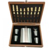 Set Sticla cu 4 Pahare, Cutie Speciala Sah, Piese Sah Incluse, Sticla