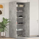 VidaXL Dulap pentru Pantofi Gri Concret 80x35,5x180 cm Lemn Prelucrat