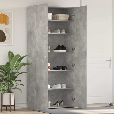 vidaXL Dulap pentru pantofi Gri 80 x 35.5 x 180 cm Lemn compozit foto