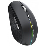 Mouse Gaming Wireless WZK WMGK-1132, 1600DPI, RGB, BT / Wi-Fi, Negru
