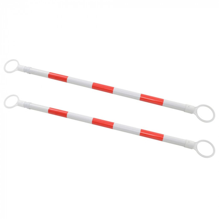 vidaXL Baliză rutieră retractabilă, 2 buc., 116-197 cm, plastic 142830