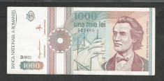 ROMANIA 1000 1.000 LEI 1991 [1] XF ++ , serie cu punct foto