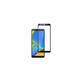 Folie de protectie din sticla 6D compatibila cu Samsung Galaxy J4 Plus - Contur negru