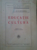 G. G. Antonescu - Educatie si cultura