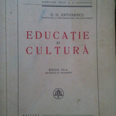 G. G. Antonescu - Educatie si cultura