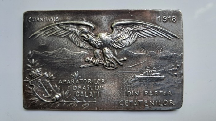 1918 Aparatorilor orasului Galati placheta