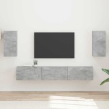 Cumpara ieftin Set comoda TV 5 buc. Gri din beton Lemn prelucrat
