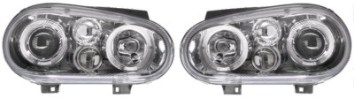 Set faruri tuning VW Golf 4 08.1906, si Golf 4 Cabriolet 04.1903 BestAutoVest partea Dreapta+Stanga, Transparent-Silver, tip bec H1+H1, fara motoras foto