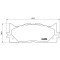 Placute frana Lexus Es ( V4) 03.06-12.12, Es ( V6) 06.12-06.18; Toyota Aurion ( V4) 03.06-09.11, Avalon Sedan ( X3) 01.05-11.12, Avalon Sedan ( X4) 0