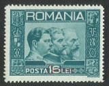 EROARE 1931 - Efigia celor trei regi - LP 92 - CIFRA ,, 1 &#039;&#039; DEFORMATA -- MNH