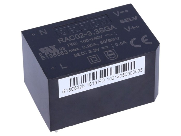 Convertor AC/DC 3.3V 2W pentru PCB