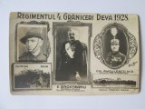 Rară! Deva:Regimentul 4 Grăniceri,foto carte postala semnată de soldați 1929